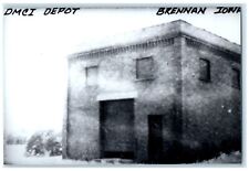 c1960 DMCI Depot Brennan Iowa IA Vintage Train Depot Station RPPC Photo Postcard picture