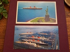 Vintage SS United States Queen Elizabeth NYC Ocean Liners Ship Postcards Lot of picture