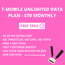 T-Mobile UNLIMITED 4G 5G Plan Internet Hotspot Data SIM card $70 Mnth FREE TRIAL picture