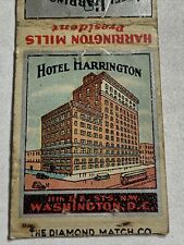 Matchbook Cover Hotel, Harrington Washington Dc picture