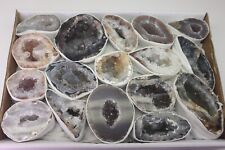 Large Oco Agate Geode Box Bulk Natural Crystal Druzy Halves Polished Face picture