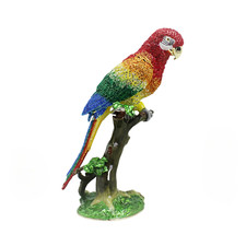 Enamel Macaw Figurine with Genuine Austrian Crystals,Luxury Gift 25cm picture