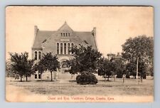 Topeka KS-Kansas, Chapel And Rice, Washburn College, Antique, Vintage Postcard picture