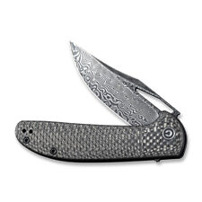 Civivi Knives Ortis Liner Lock C2013DS-1 Damascus Steel Carbon Fiber Black G10 picture