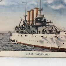 Vintage U. S. S. Missouri Ship Postcard 1907 picture