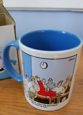1986 Vintage The Far Side Porcelain Coffee Mug My Brain Is Full By Gary Larson  picture