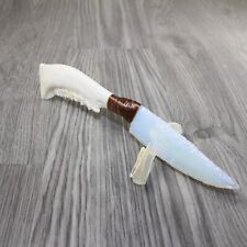 Deer Jaw Handle Opalite Blade Ornamental Knife #8445 Mountain Man Knife picture
