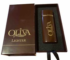 OLIVA Triple Torch Electronic Ignition Butane Cigar Lighter  with Punch - New picture