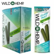 Wild H. Organic Wrap Rolling Paper Island Twist Full Box 20 Pouches / 4 per Pack picture