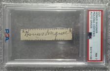 Honus Wagner ~ Signed Autograph Authentic Signature NM 7 Auto ~ PSA DNA Encased picture