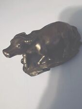 Vintage Bronze Copper Cow picture