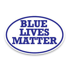 Blue Lives Matter Oval Magnet Decal, 4x6 Inches, Automotive Magnet picture