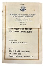 1981 Jack Kemp Supply Side Strategy For Lower Interest Rates Book Convention picture