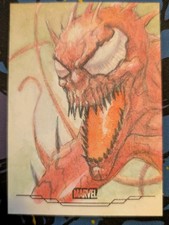 1/1 CARNAGE 2026 TOPPS CHROME MARVEL COMICS SKETCH CARD BY IQ picture