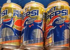 Vintage 1994 Diet Caffeine Free Pepsi Can Holiday Party Bunch Penguin Can 6 pack picture