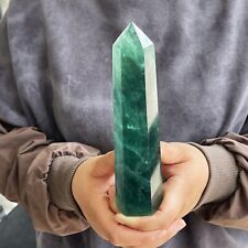 1.19LB Natural Fluorite Quartz Obelisk Crystal Wand Point Healing TQS9047 picture