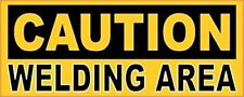 5in x 2in Caution Welding Area Sticker Car Truck Vehicle Bumper Decal picture