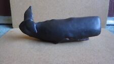 RARE VINTAGE ANDERSEN DESIGN POTTERY DARK BROWN SPERM WHALE BOOTHBAY MAINE picture