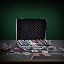 SKYSHALO 300-Piece Poker Chip Set with Aluminum Case Cards 11.5Gram Casino Chips picture