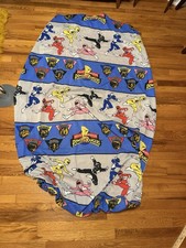 Vintage 90s Power Rangers Fitted Sheet, Fabric Beeding Collectible (Size Twin) picture
