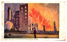 c1906 Flames After The Earthquake San Francisco California Vintage Postcard picture