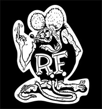 RAT FINK F**K OFF RAT ROD HOT RODS MUSCLE CAR VINTAGE PERFORMANCE STICKER picture