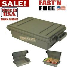 Military Ammo Box Plastic Storage Case 65 Lbs Hunting Ammunition Crate Utility picture