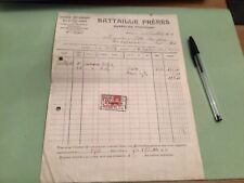 Battaille Freres  Belgium 1934 industry Receipt  Ref 51561 picture