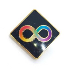 Rainbow Infinity Symbol Enamel Pin Autism Acceptance Neurodiversity Pride picture