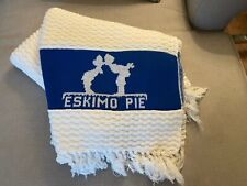 Vintage Eskimo Pie Ice Cream Advertising Blanket Knit Throw 62” X 68” Excellent picture