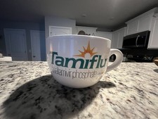 Tamiflu Pharmaceutical Medical Advertising Jumbo Coffee Mug/Bowl 24 oz picture