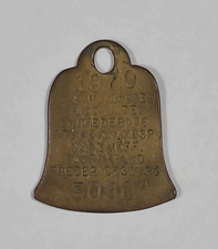 Vtg 1970 Fredericksburg, Va Brass Rabies Tag Dog License picture