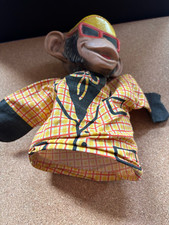 VINTAGE HTF MCM RED ROSE TEA ADVERTISING CHIMPANZEE MONKEY HAND PUPPET picture