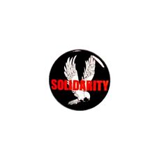 Solidarity Ride Button Cool Tough Biker Style Backpack or Jacket Pin 1