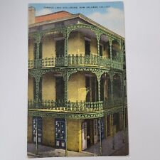 Vintage Postcard Famous Lace Iron Grillwork Balconies Louisiana New Orleans C30s picture