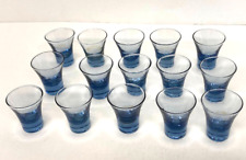 Lot of 15 Vintage Cobalt Blue Communion Glasses Flared Sides Weighted 1.5