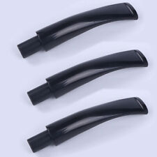 3pcs/lot Black Mouthpieces Pipe Stems Tobacco Pipe Stem Bent Taper Filter picture