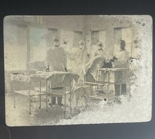 Antique Magic Lantern Slide - Early Colonial Mission Hospital Surgery Photo picture