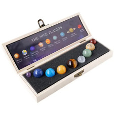Natural Crystal 9 Planets Ball Solar Sun System Rock Quartz Stones Beads Healing picture