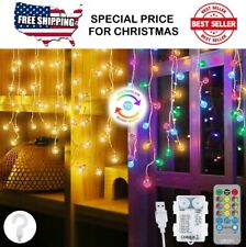 NOEL Lights with Remote, 11.2Ft 12 Drops 54 LED Outdoor string lights Waterproof picture