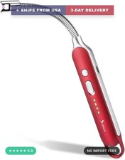 Electric Rechargeable Arc Lighter with LED Battery Display Long Flexible Neck US picture