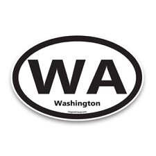 WA Washington US State Oval Magnet Decal, 4x6 Inches, Automotive Magnet for Car picture