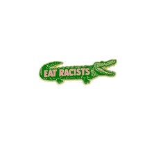 Statement Alligator Enamel Pin Anti-Racism Social Justice Activist Brooch Unique picture