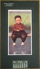 Largs, Scotland 1908 Advertising Calendar: Clark Family Drapers, w/Fishing Boy picture