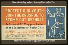 Funny/Humorous Art Deco Stamp Out Syphilis Public Health Service Photo picture