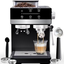 Bluebow Espresso Machine with Grinder 20Bar Semi-Automatic Coffee Maker with picture