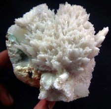 MORDONITE BLOW BALL W/ GREEN APOPHYLLITE AND STILBITE MINERALS SPECIMENS picture