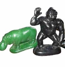 2-VTG Authentic RARE Mold-A-Rama Figures Green Hippo & Black Gorilla Collectible picture
