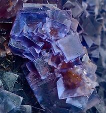 879 Gram Well Terminated Dark Blue/Purple Cubic Fluorite & Calcite/ Pakistan picture