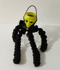 Vintage Holloween Alien Shelf Sitter Figurine Handmade Yarn Plastic Black Neon picture